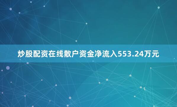 炒股配资在线散户资金净流入553.24万元